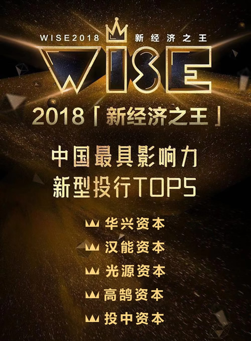 高鹄资本获36氪2018‘新经济之王’中国最具影响力新型投行TOP5殊荣(图1)